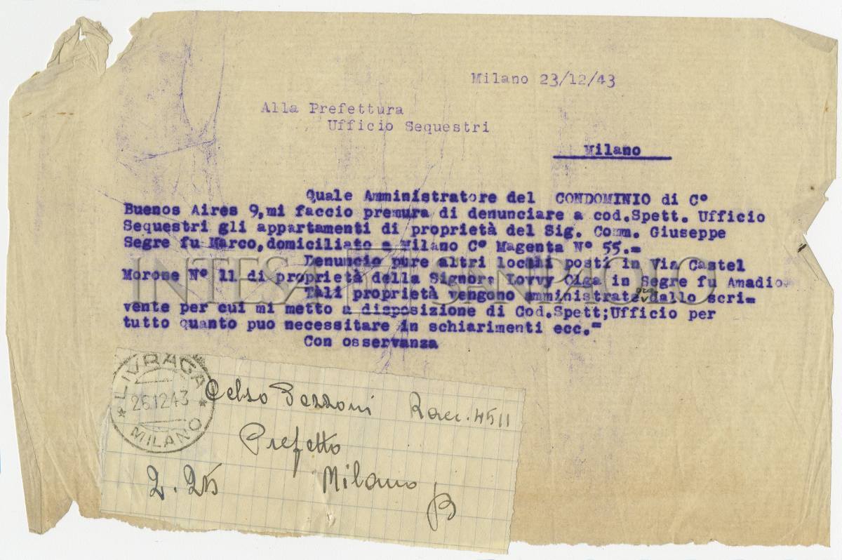 Le confische e i sequestri dei beni ebraici, 1943-1945