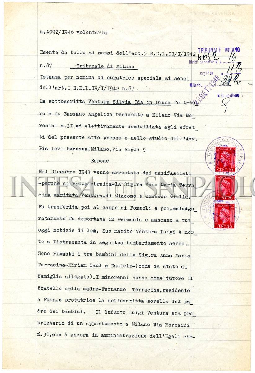 Le restituzioni dei beni alla fine della guerra