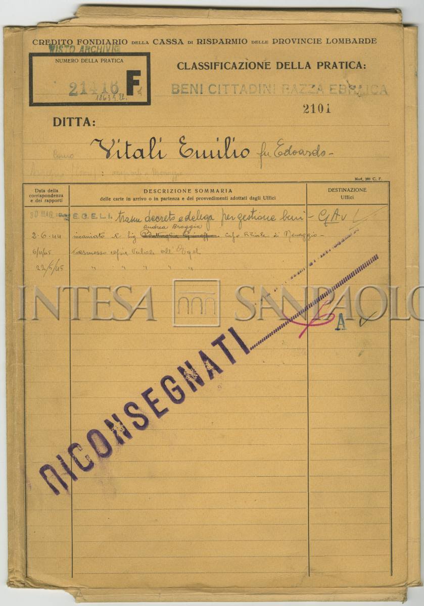 Le restituzioni dei beni alla fine della guerra