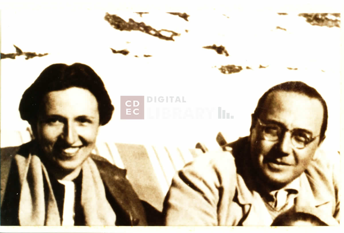 Ritratto di Piero Sonnino con la moglie Natalina, 1940-1943, Archivio Fondazione CDEC, Milano