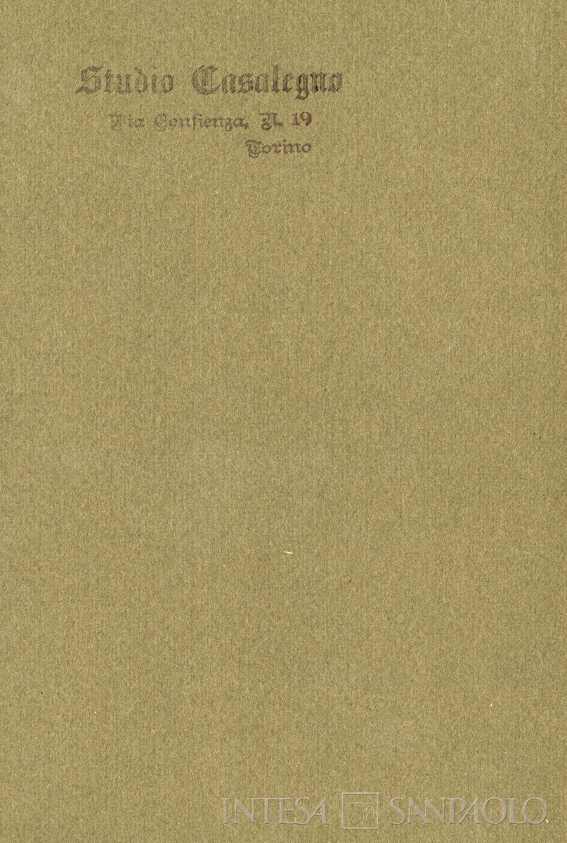 Toeplitz Lodovico ritratto in studio fotografico a primo piano, 1911 - 1915 (Giuseppe Casalegno), verso