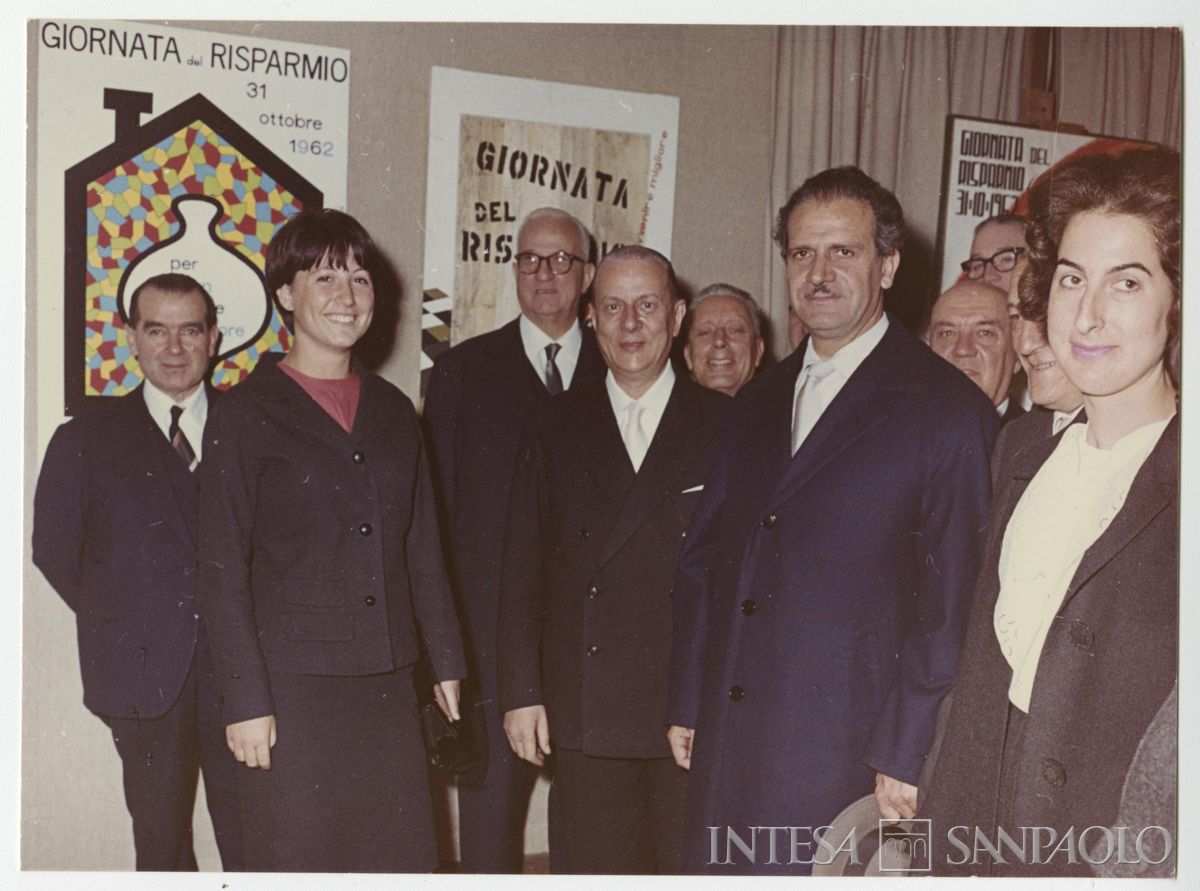 Giornata Mondiale del Risparmio: mostra manifesti, Roma, ottobre 1962 (fotografo sconosciuto)