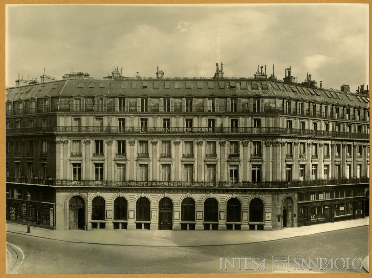 Banca Francese e Italiana per l'America del Sud, Parigi: sede di Rue Halévy 12, 1910 (fotografo sconosciuto)