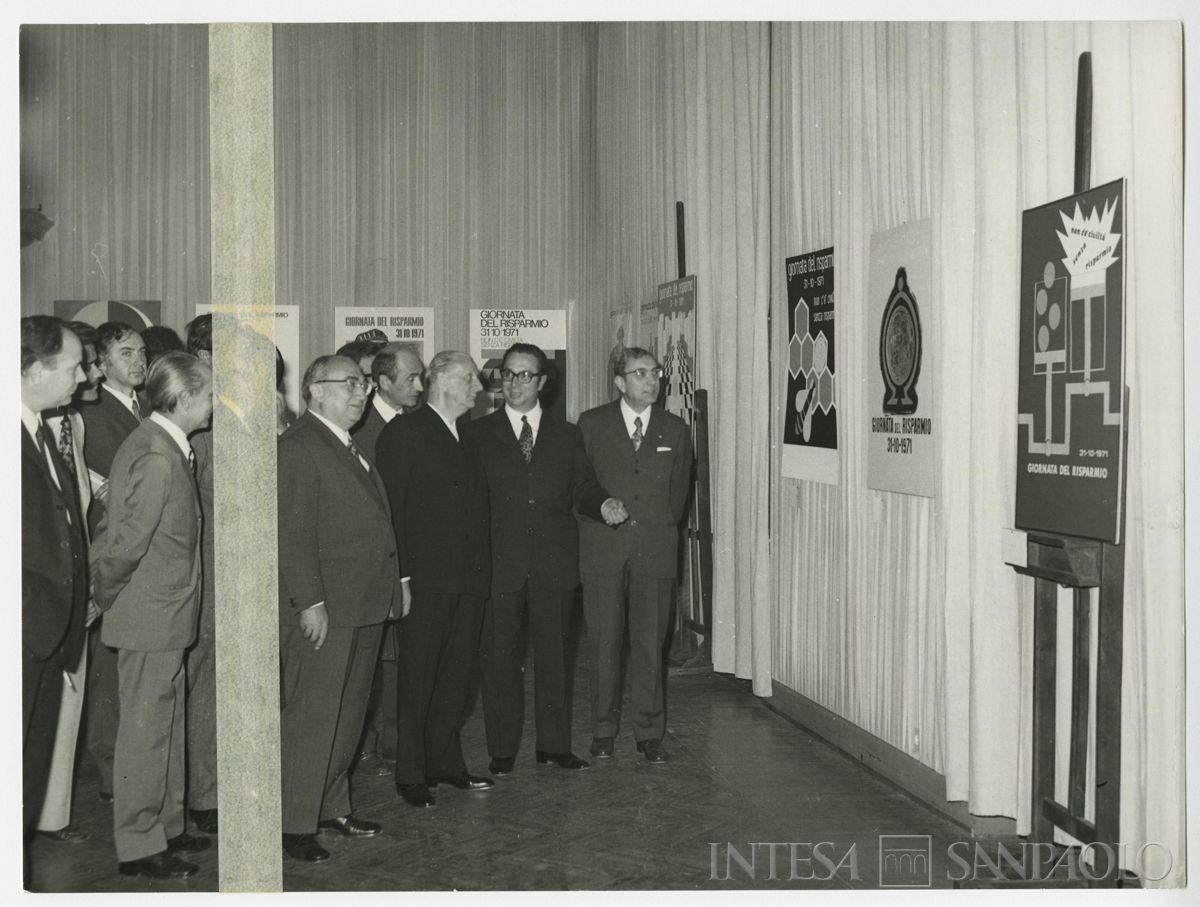 Giornata Mondiale del Risparmio: celebrazione e mostra manifesti, Roma, 30 ottobre 1971 (Fotografia Pontificia Giordani)