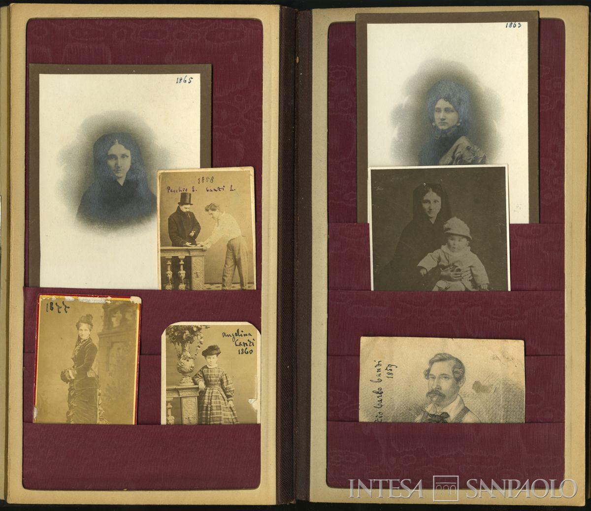 Album Canzi, cc. 2-3, fotografie nn. 4-10