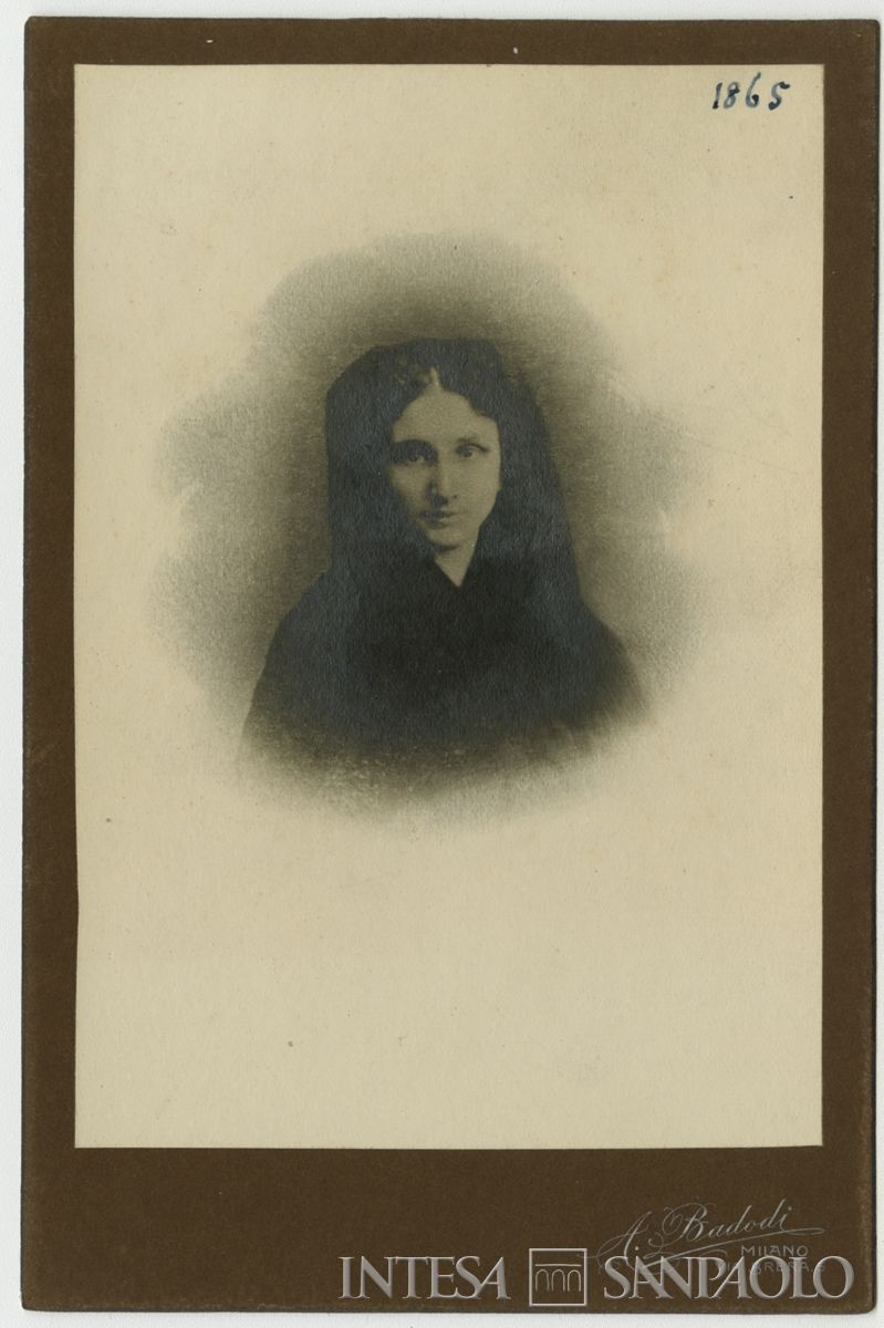 Maria Antongini, moglie di Luigi Canzi, 1865 (riproduzione di Attilio Badodi)