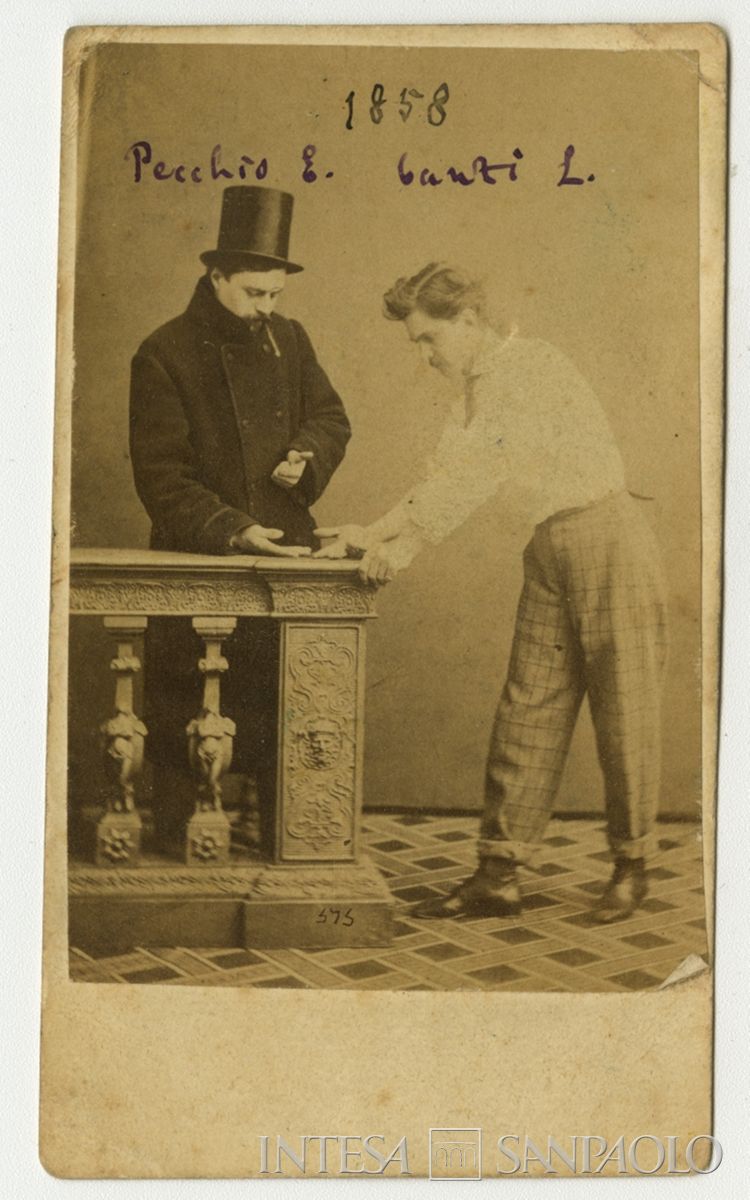 Luigi Canzi con Emilio Corda Pecchio ritratti in studio, 1858 (foto di Alessandro Duroni)