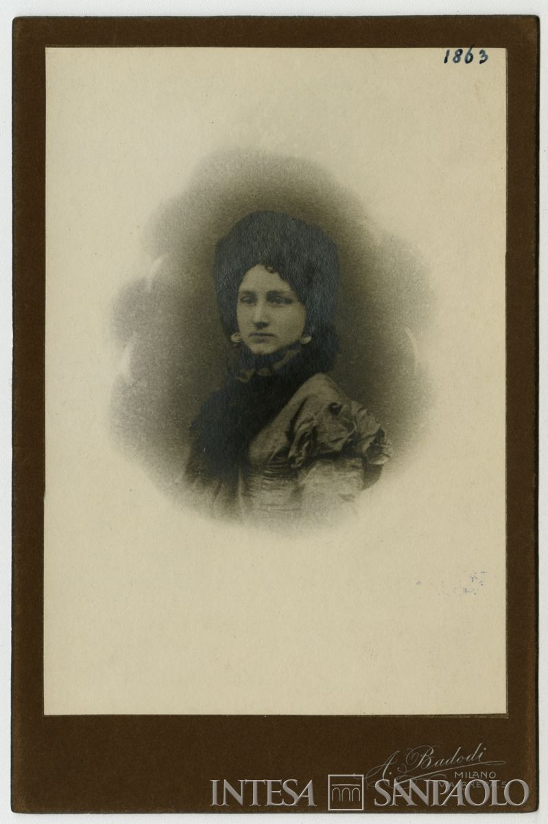 Maria Antongini, moglie di Luigi Canzi, 1863 (riproduzione di Attilio Badodi)