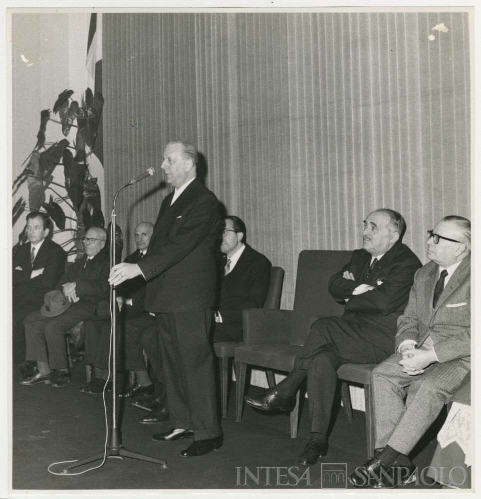 Inaugurazione della filiale Cariplo di Gallarate, 22 gennaio 1967 (Tecnifoto Giovara)