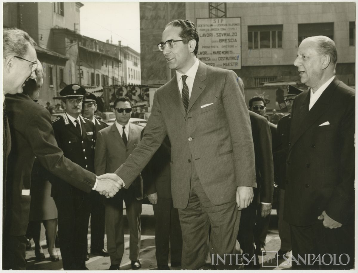 Inaugurazione della filiale Cariplo di Brescia, 21 aprile 1968 (Foto Studio Mirino)