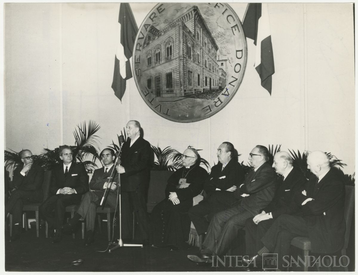 Inaugurazione della filiale Cariplo di Brescia, 21 aprile 1968 (Fotocine Orioli)