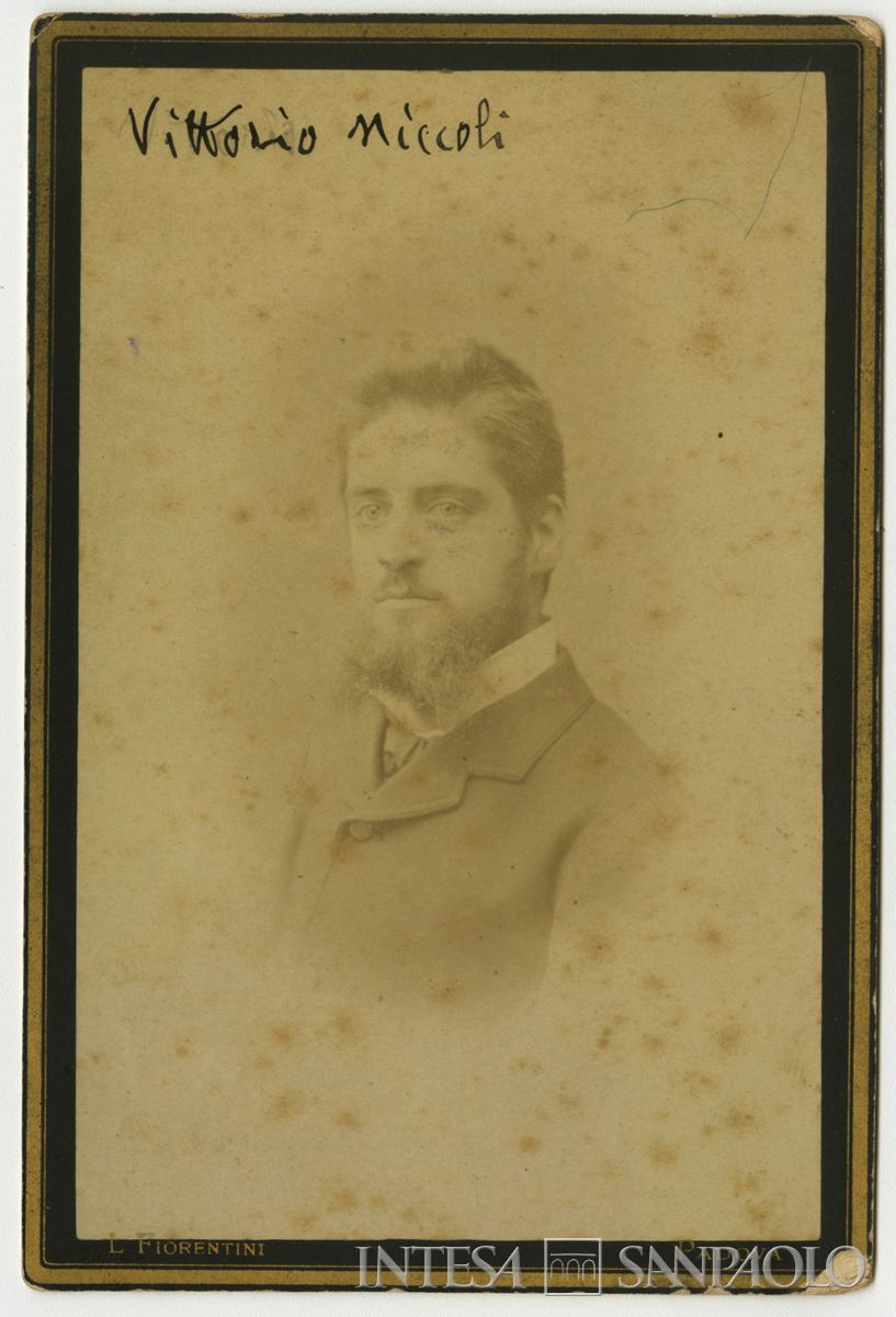 Vittorio Niccoli, futuro marito di Luigia Pecchio, cugina di Luigi Canzi, post 1878 (foto di Lugi Fiorentino)