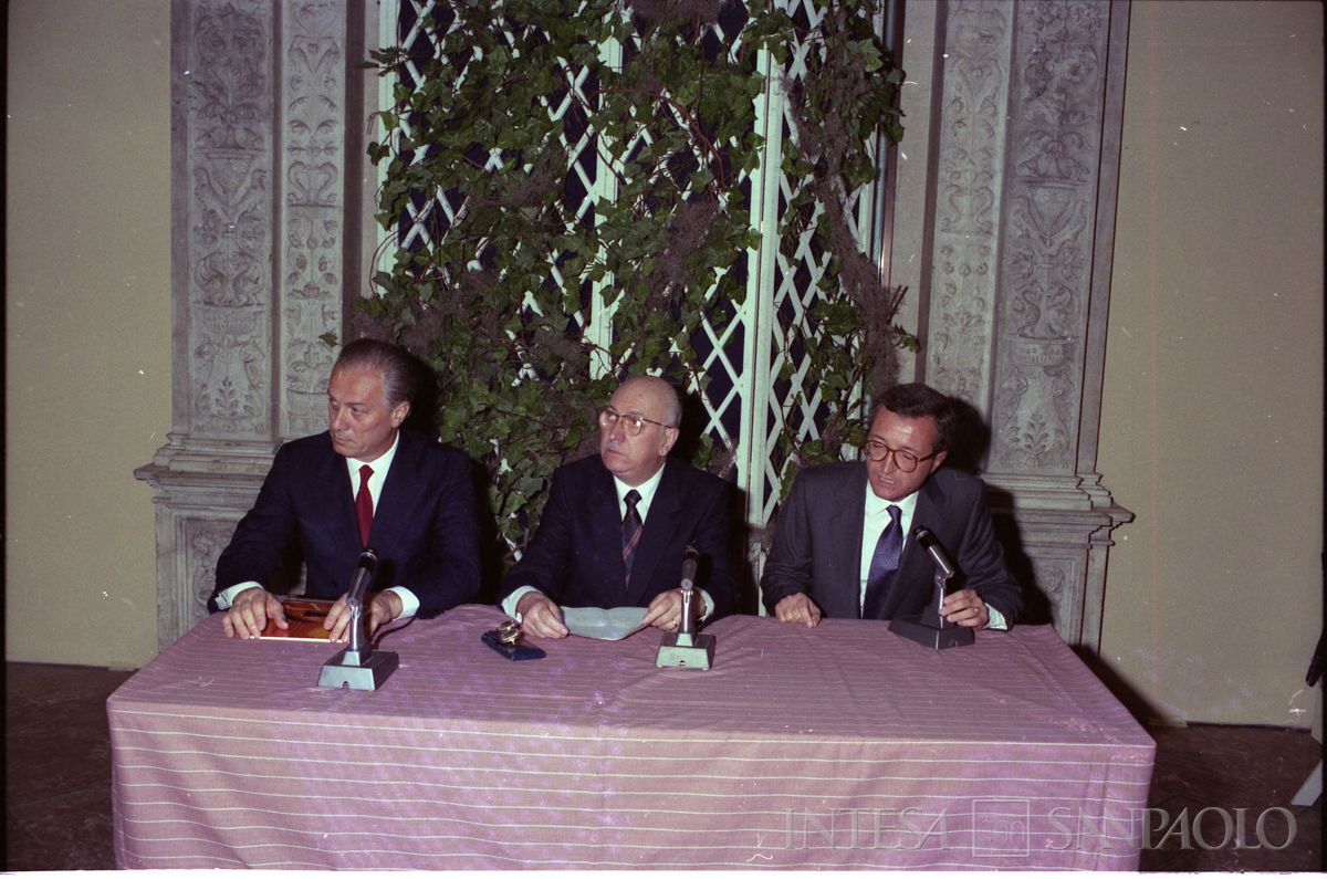 Inaugurazione della filiale Cariplo di New York, 1986 (fotografo sconosciuto)