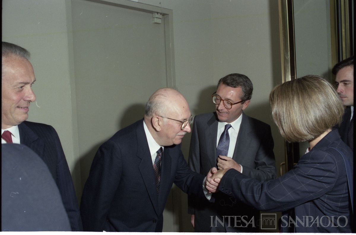 Inaugurazione della filiale Cariplo di New York, 1986 (fotografo sconosciuto)