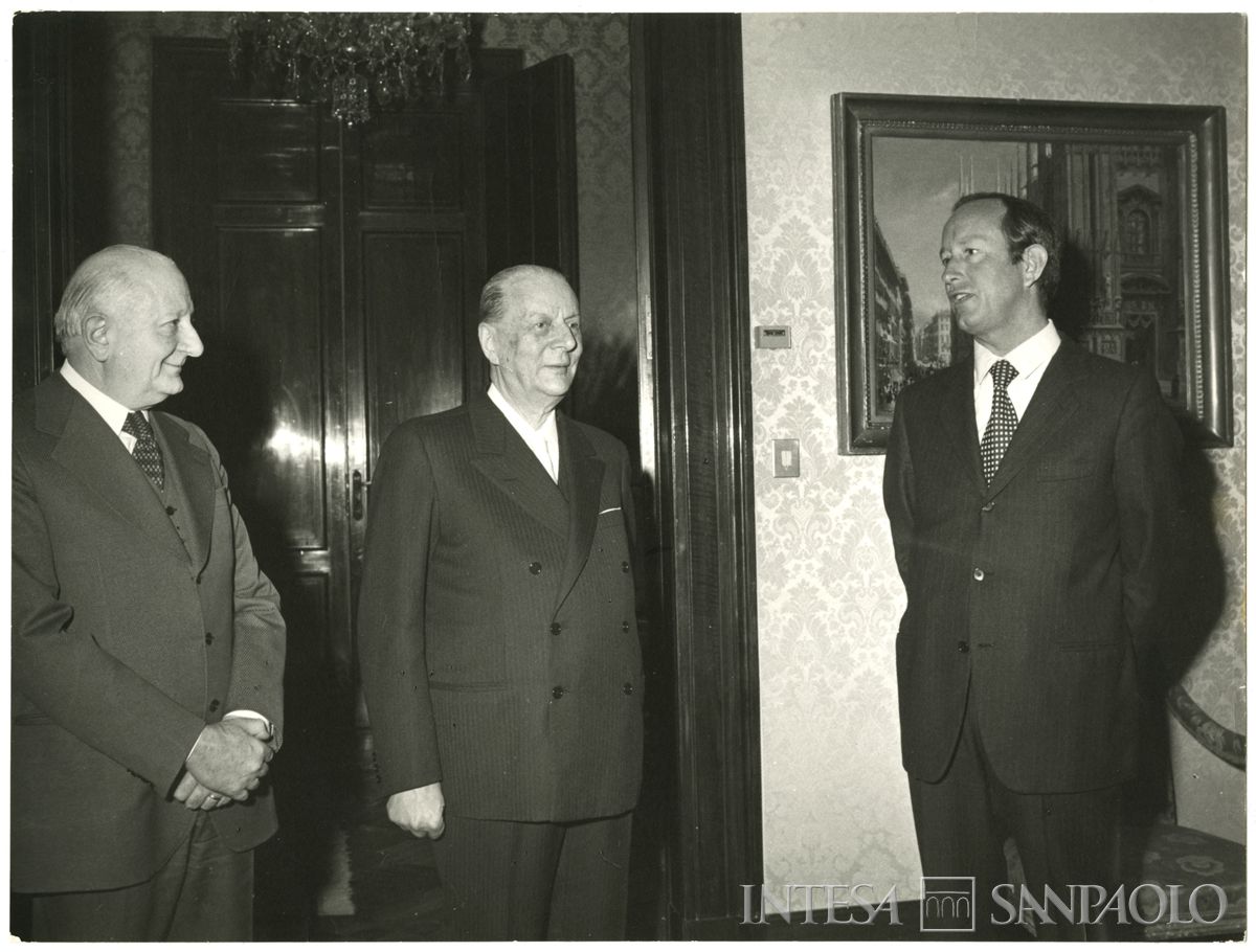 Da sinistra Falaguerra Luigi, Dell'Amore Giordano e Nezzo Alessandro, 02 aprile 1973 (Publifoto)