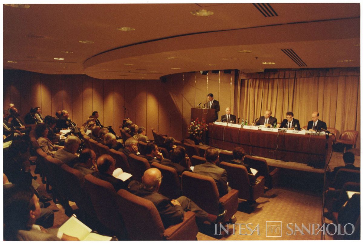 Inaugurazione dell'ufficio di rappresentanza Cariplo di Mosca, 11 settembre 1990 (fotografo sconosciuto)