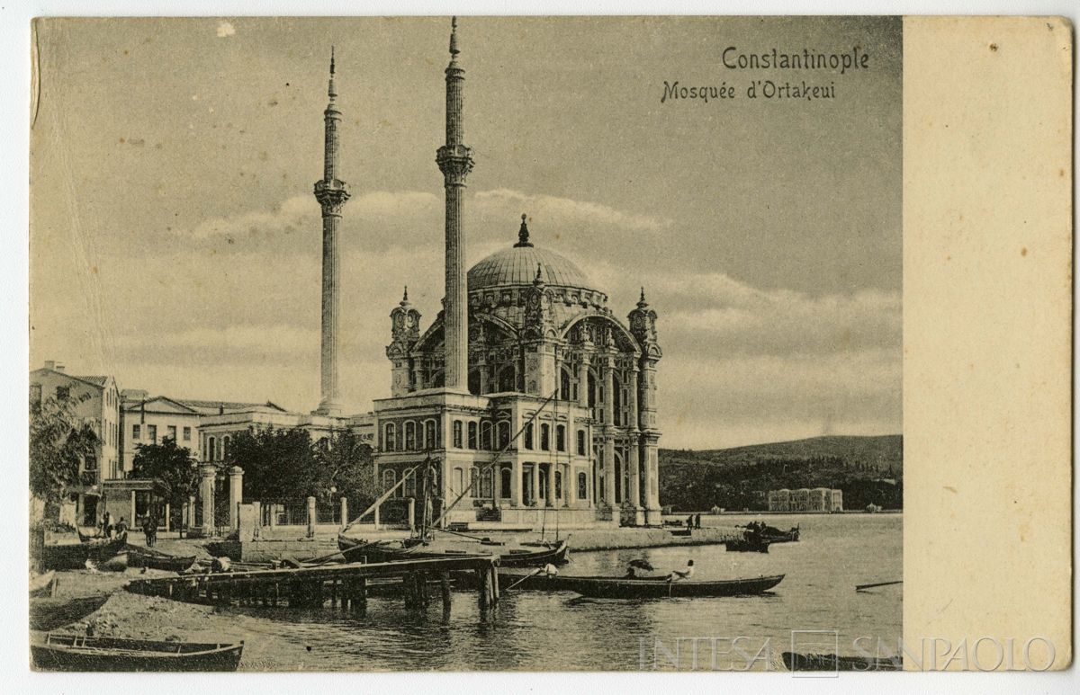 Moschea d'Ortakeui a Costantinopoli, ultimo quarto 1800 - 1926 (edizione Bon Marché)