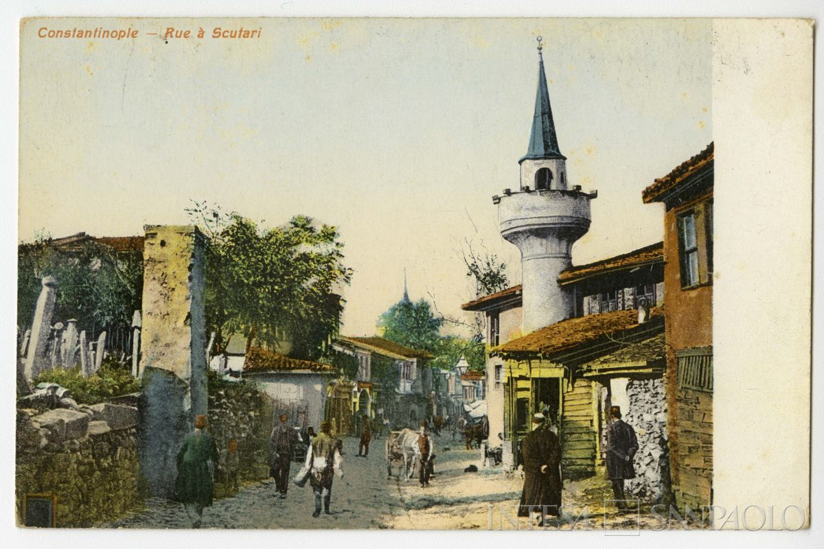 Strada nel quartiere di Scutari a Costantinopoli, ultimo quarto 1800 - 1926 (edizione Nicolaïevitch)
