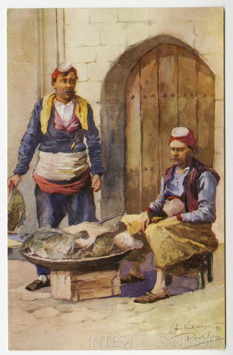 Mercanti di pesce a Costantinopoli, ultimo quarto 1800 - 1926 (edizione E. F. Rochat)