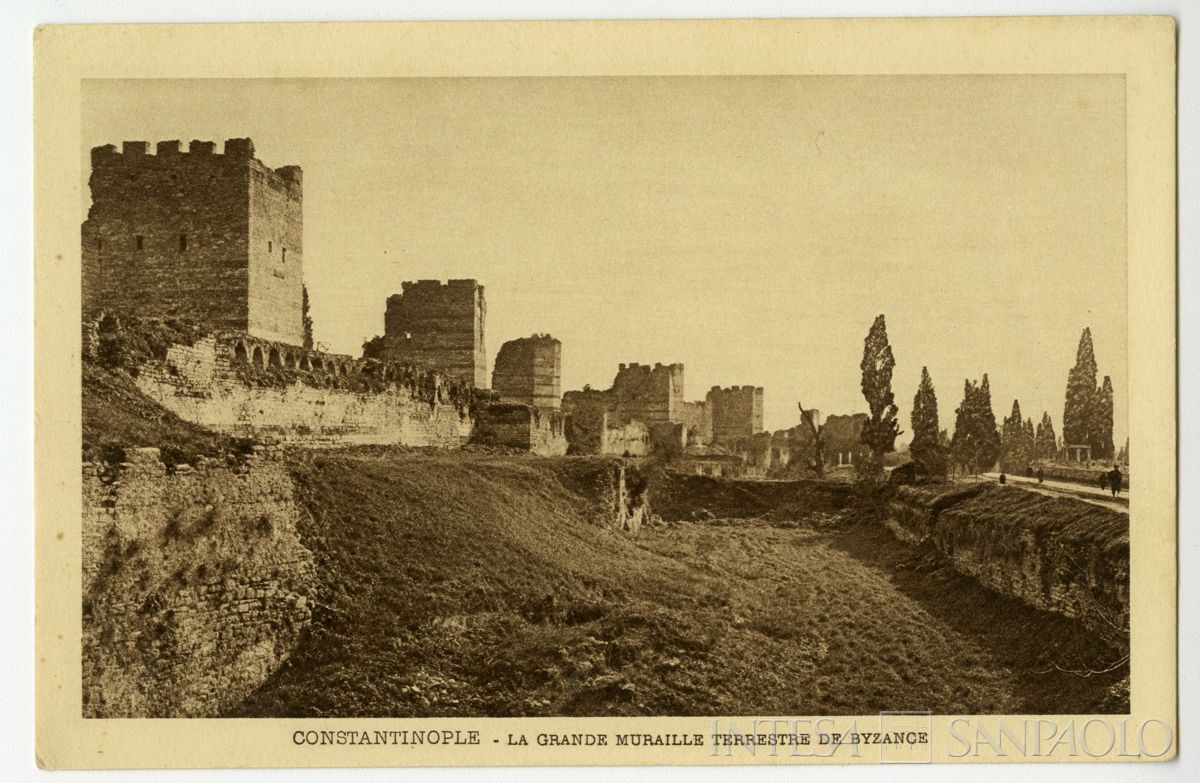 Mura della fortezza Yedikule a Costantinopoli, ultimo quarto 1800 - 1926 (edizione E. F. Rochat)