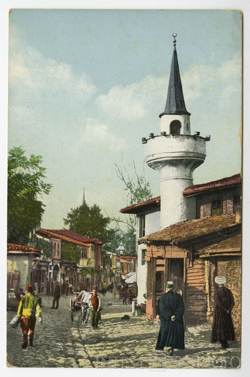 Strada nel quartiere di Scutari a Costantinopoli, ultimo quarto 1800 - 1926 (edizione E. F. Rochat)