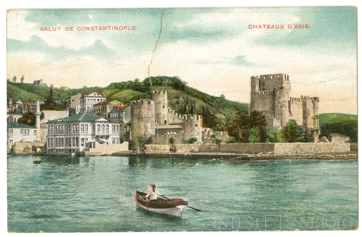 Fortezza di Rumeli Hisari o Castello d'Asia, Costantinopoli, ultimo quarto 1800 - 1926 (fotografo sconosciuto)