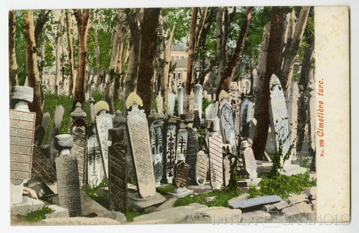Cimitero turco a Costantinopoli, ultimo quarto 1800 - 1926 (fotografo sconosciuto)