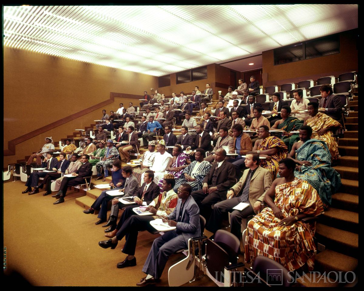 Finafrica, interno dell'aula magna, 1973 - 1978 circa (foto Elle2)
