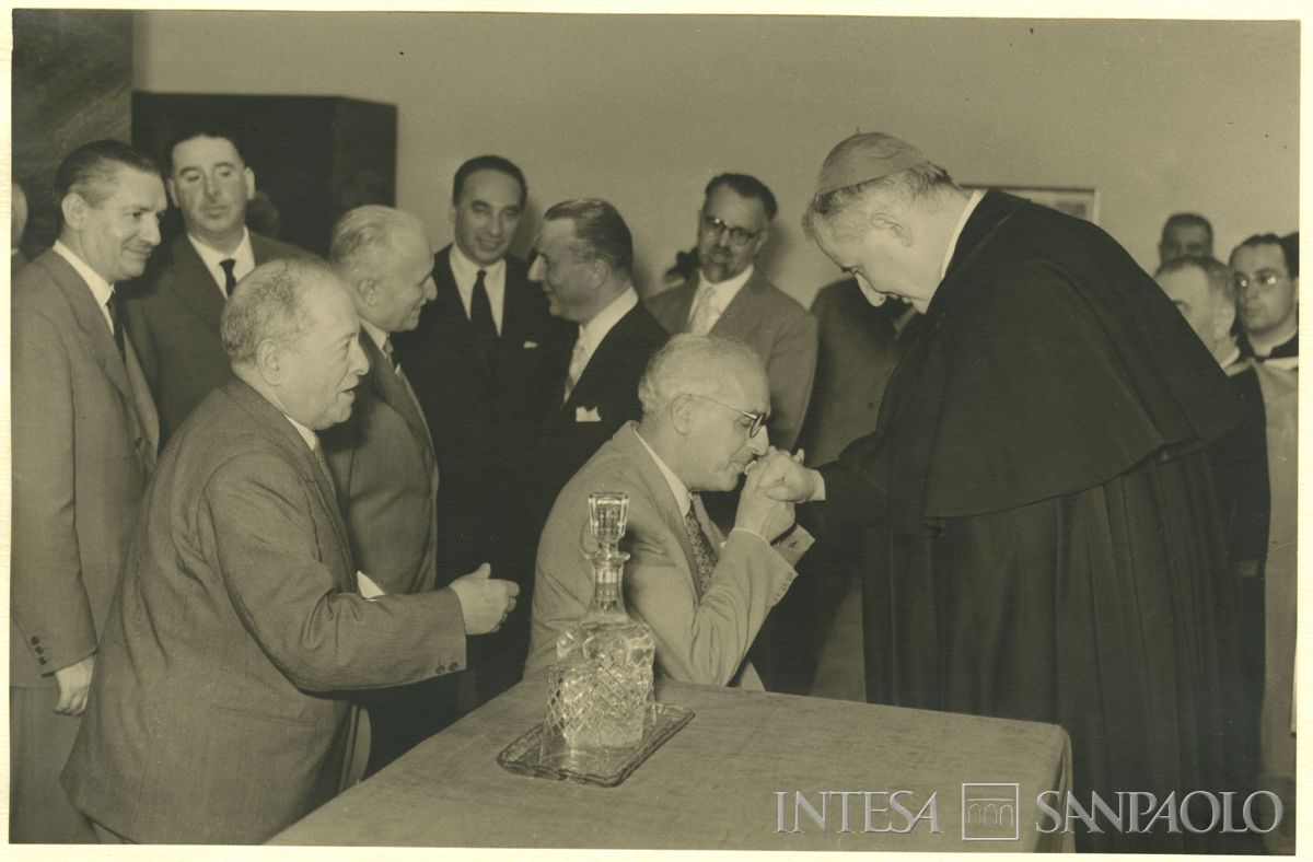 Inaugurazione della filiale Cariplo di Brescia, 06 - 07 luglio 1953 (foto di Cesare Allegri)