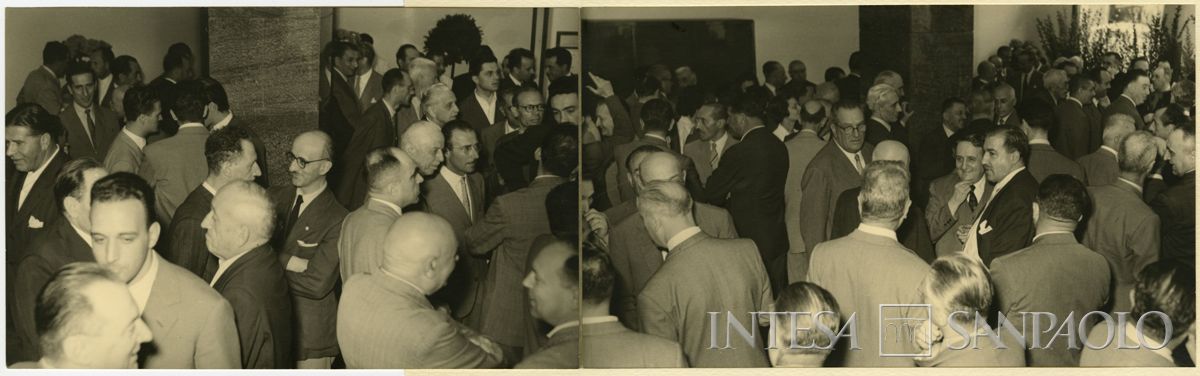 Inaugurazione della filiale Cariplo di Brescia, 06 - 07 luglio 1953 (foto di Cesare Allegri)