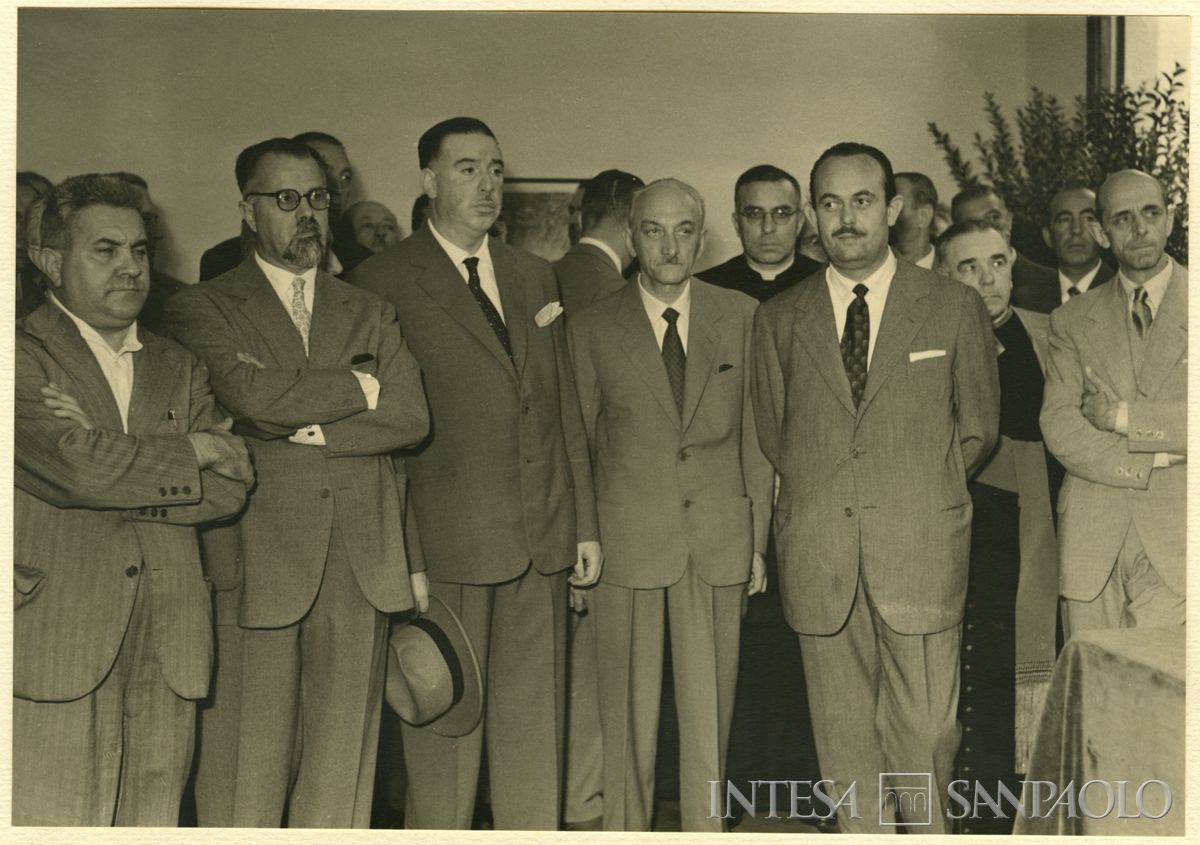 Inaugurazione della filiale Cariplo di Brescia, 06 - 07 luglio 1953 (foto di Cesare Allegri)