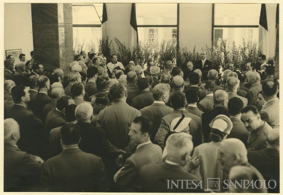 Inaugurazione della filiale Cariplo di Brescia, 06 - 07 luglio 1953 (foto di Cesare Allegri)