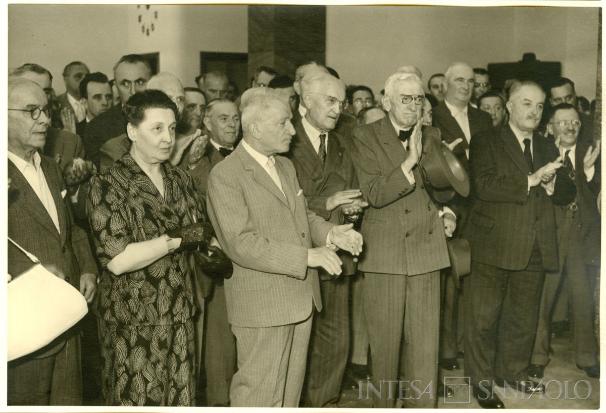 Inaugurazione della filiale Cariplo di Brescia, 06 - 07 luglio 1953 (foto di Cesare Allegri)