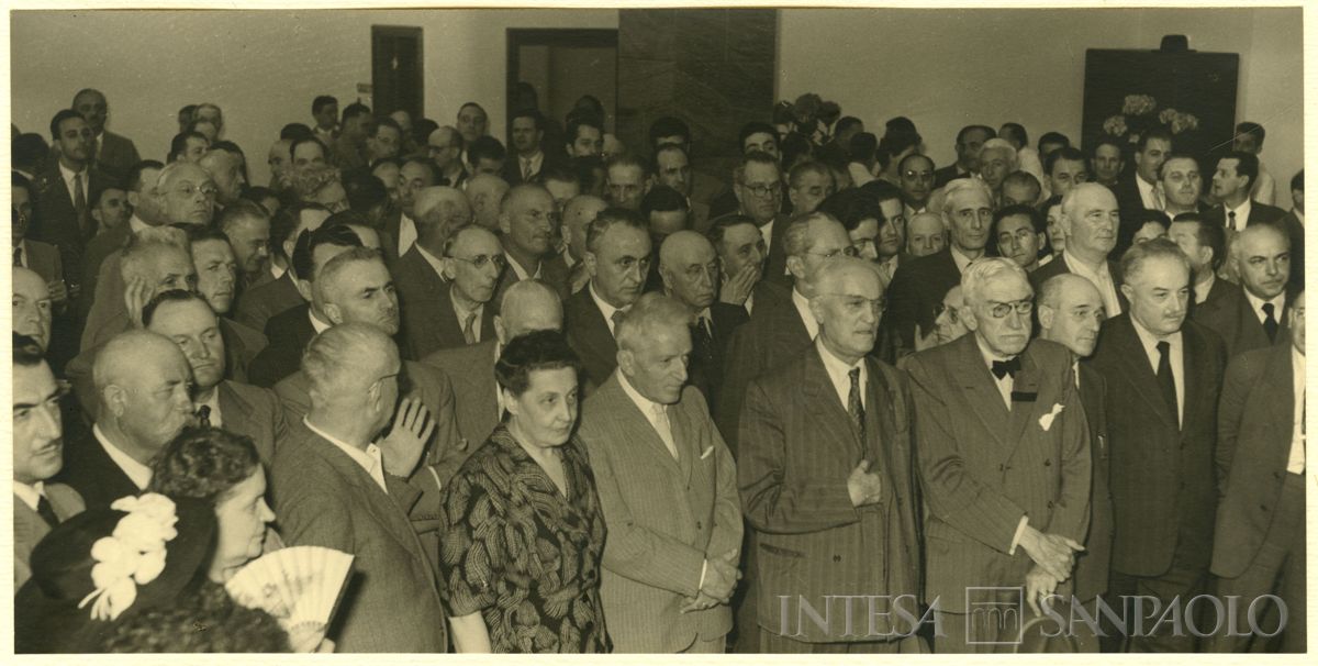 Inaugurazione della filiale Cariplo di Brescia, 06 - 07 luglio 1953 (foto di Cesare Allegri)