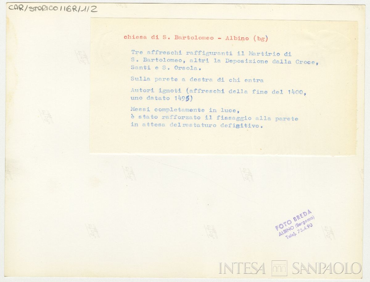 Albino, Chiesa di San Bartolomeo: verso n. 2