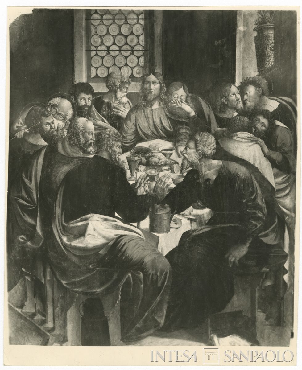 Borgomanero, Chiesa di San Bartolomeo: dipinto L'ultima cena del Bugnate dopo il restauro, 1962-1964 (foto di A. Lovazzano)