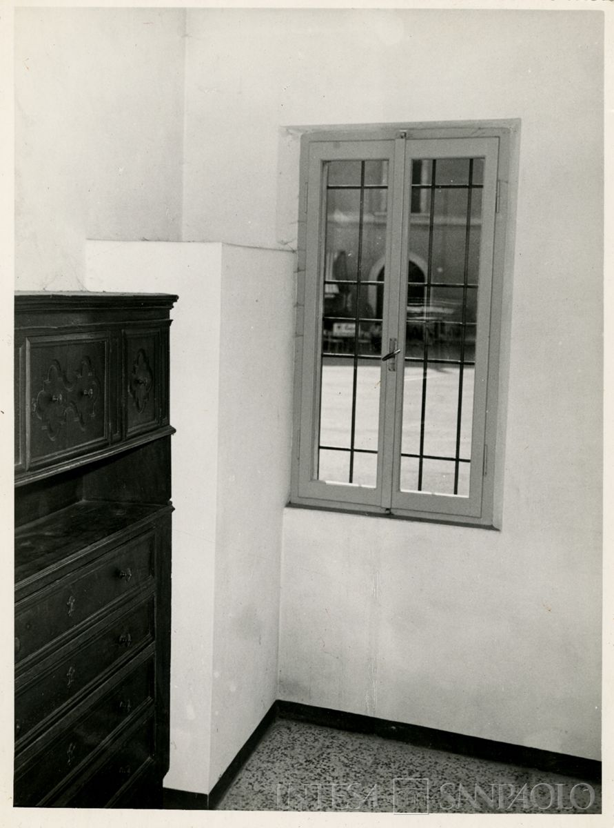 Bozzolo, Chiesa palatina di San Francesco: interno della sagrestia, 1962 (foto di Rizzieri)