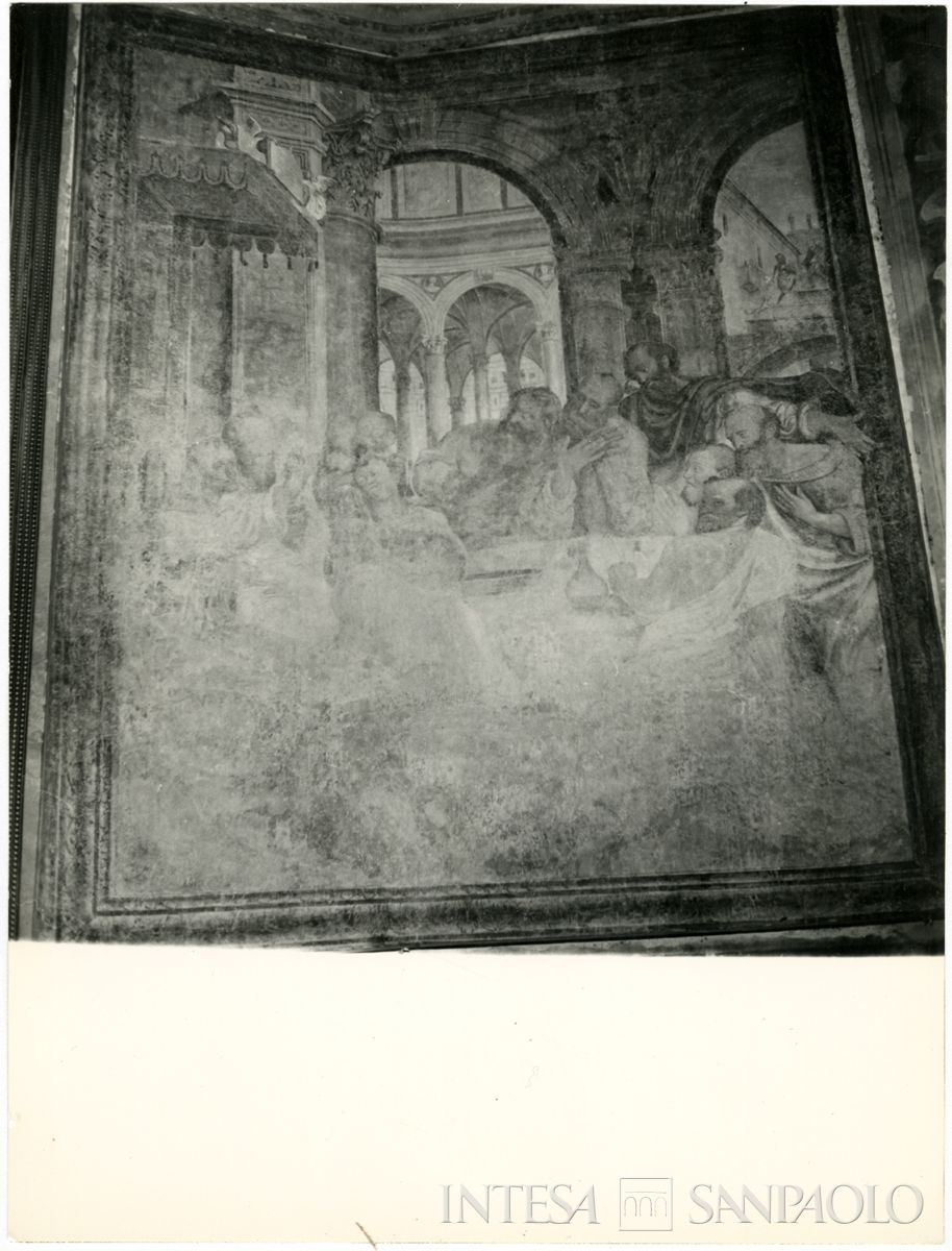 Brescia, Chiesa del Santissimo Corpo di Cristo: affresco L'Istituzione dell'Eucarestia situato nell'abside della chiesa, 1963 (Foto Studio Mirino)