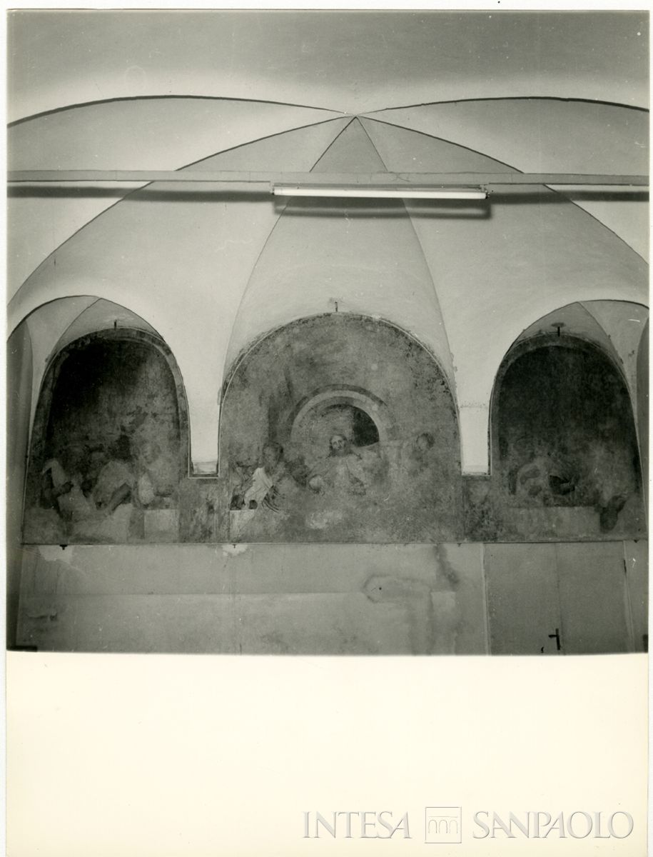Brescia, Chiesa del Santissimo Corpo di Cristo: affresco de L'Ultima Cena del Romanino nel refettorio, 1963 (Foto Studio Mirino)