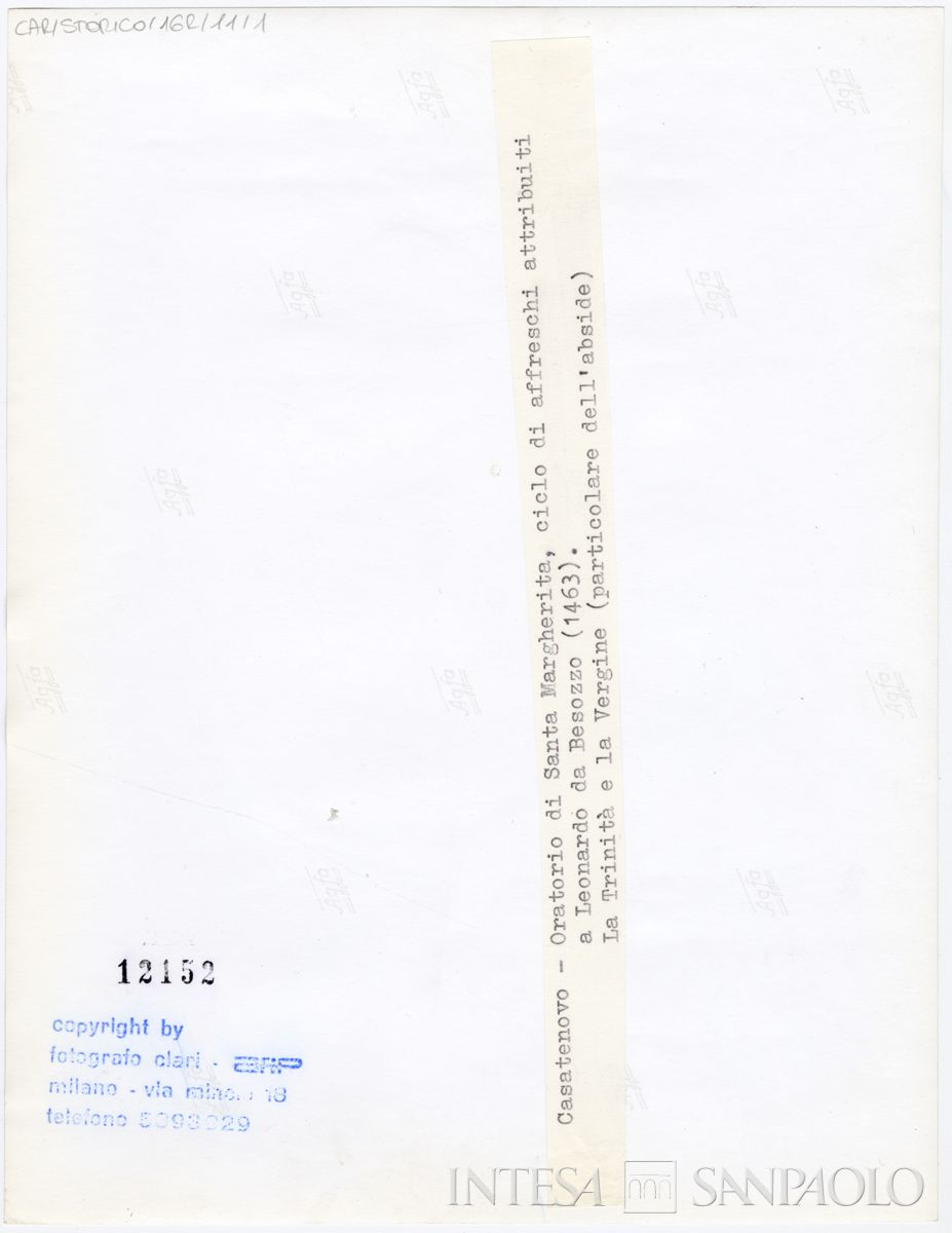 Casatenovo Brianza, Oratorio di Santa Margherita: verso n. 1