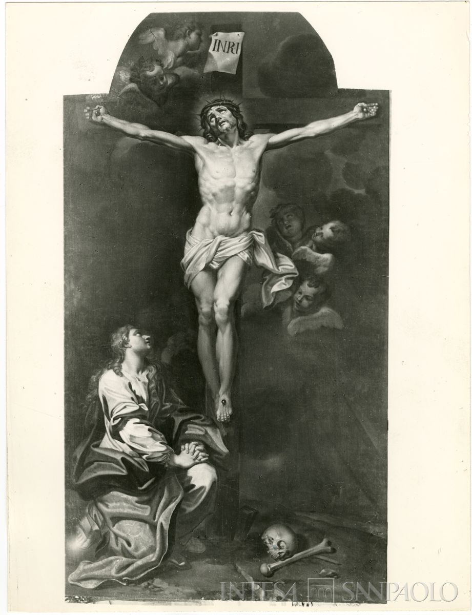 Cremona, Chiesa di San Sigismondo: dipinto Il Crocifisso" di Angelo Massaroti dopo il restauro, 1962-1964