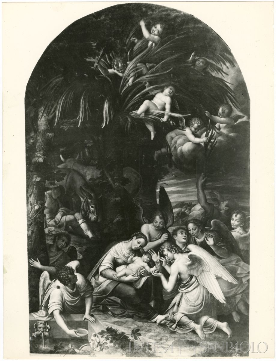 Cremona, Chiesa di San Sigismondo: dipinto Il riposo in Egitto di Gervasio Gatti dopo il restauro, 1962-1964