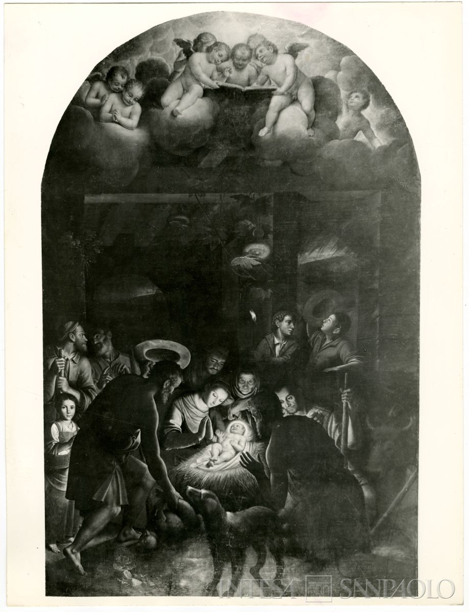 Cremona, Chiesa di San Sigismondo: dipinto La natività di Gervasio Gatti dopo il restauro, 1962-1964