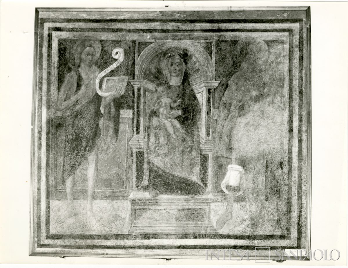 Cusino, Chiesa di San Bartolomeo Apostolo: stacco murario raffigurante la Madonna col Bambino, 1962