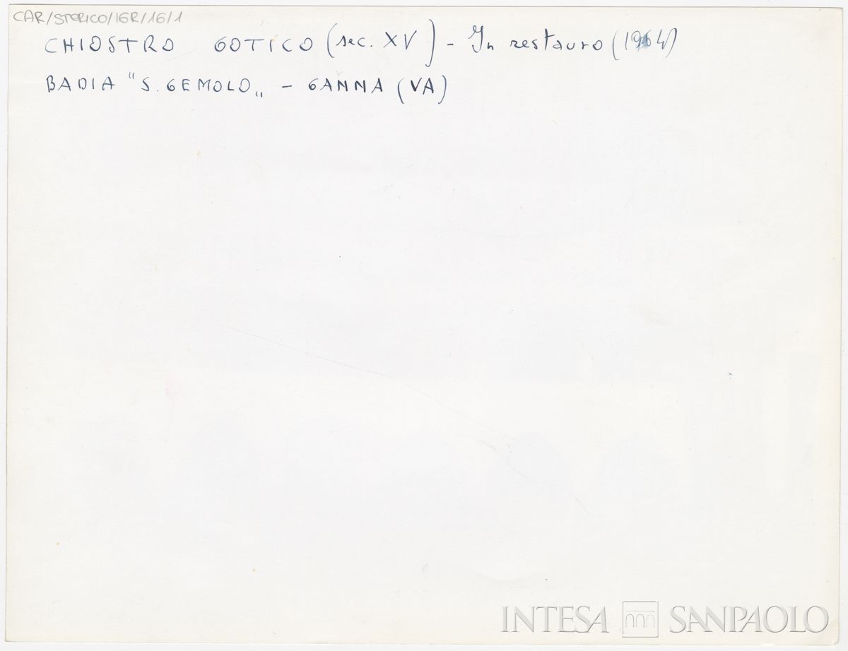 Ganna, Badia di San Gemolo: verso n. 1