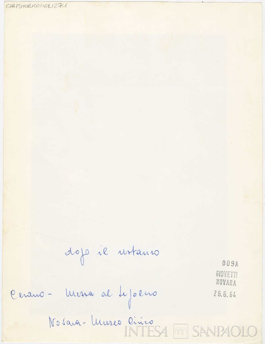 Novara, Museo e pinacoteca civica del Broletto: verso