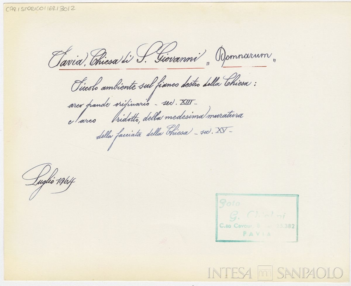 Pavia, Chiesa di San Giovanni Domnarum: verso n. 2