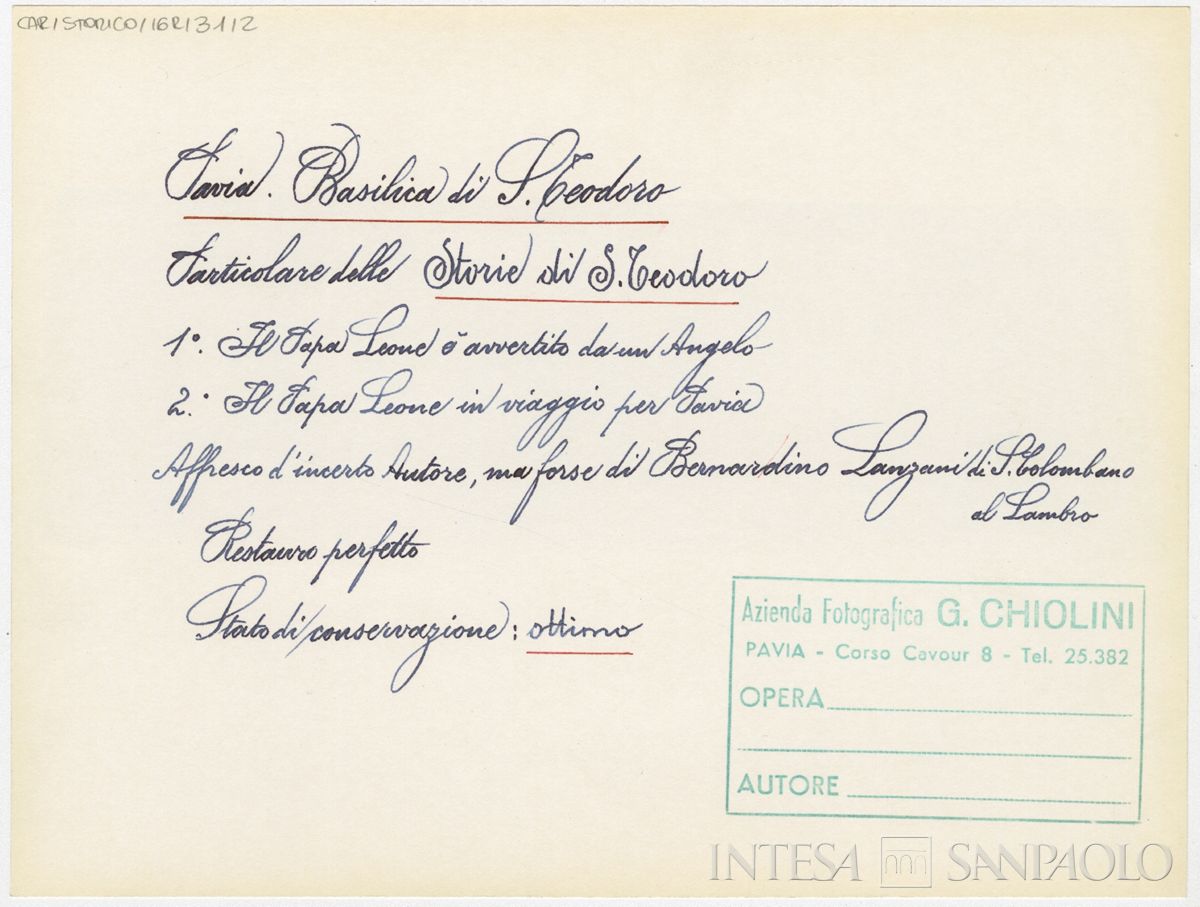 Pavia, Basilica di San Teodoro: verso n. 2