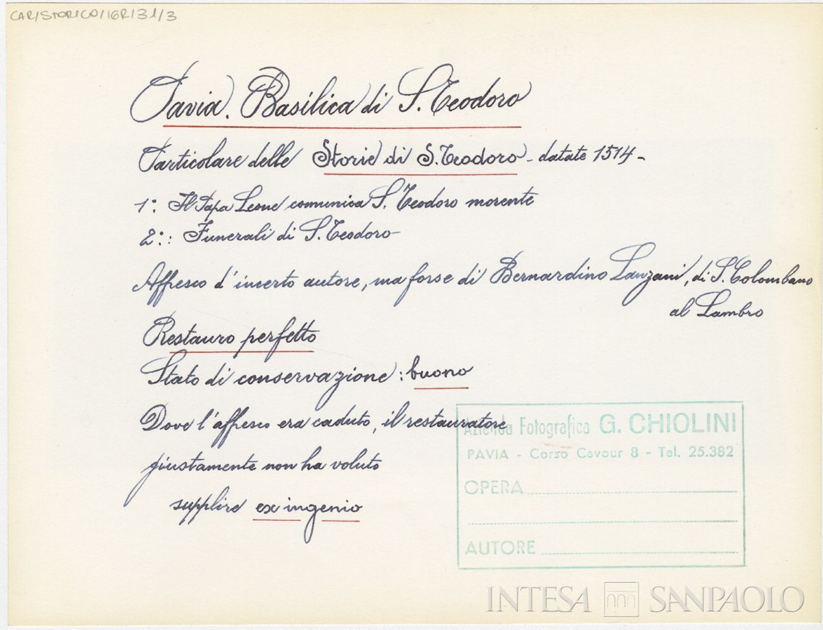 Pavia, Basilica di San Teodoro: verso n. 3