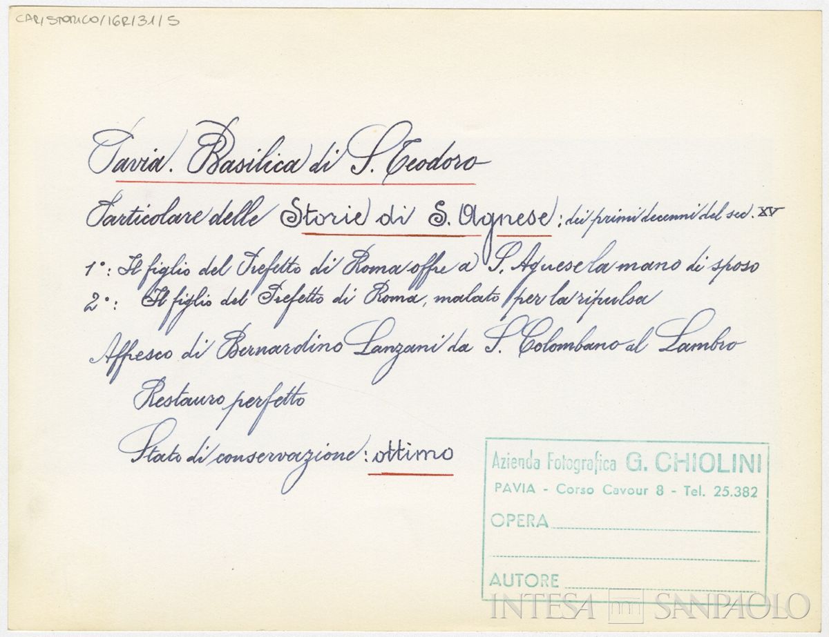 Pavia, Basilica di San Teodoro: verso n. 5